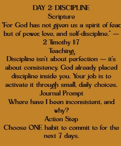 5 Day Faith and Discipline Challenge Freebie
