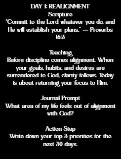 5 Day Faith and Discipline Challenge Freebie