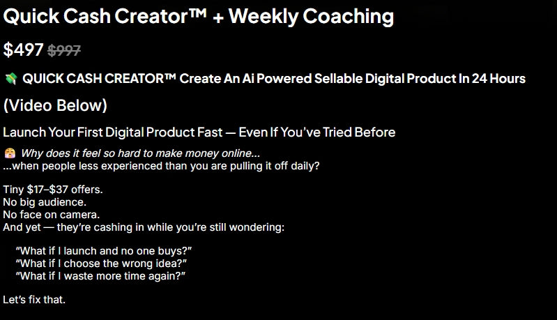 Quick Cash Creator