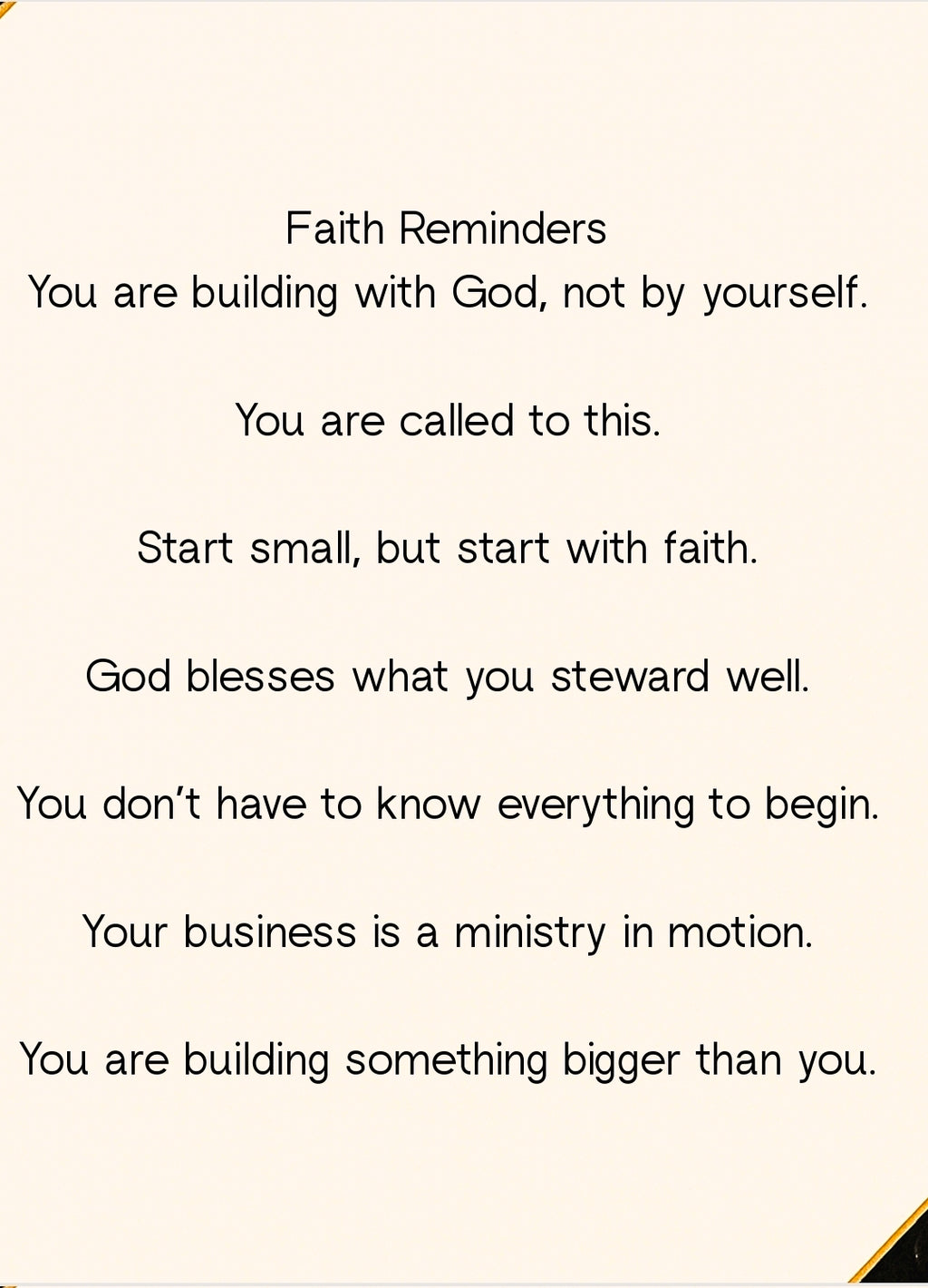 Built By Faith LLC Starter Kit
