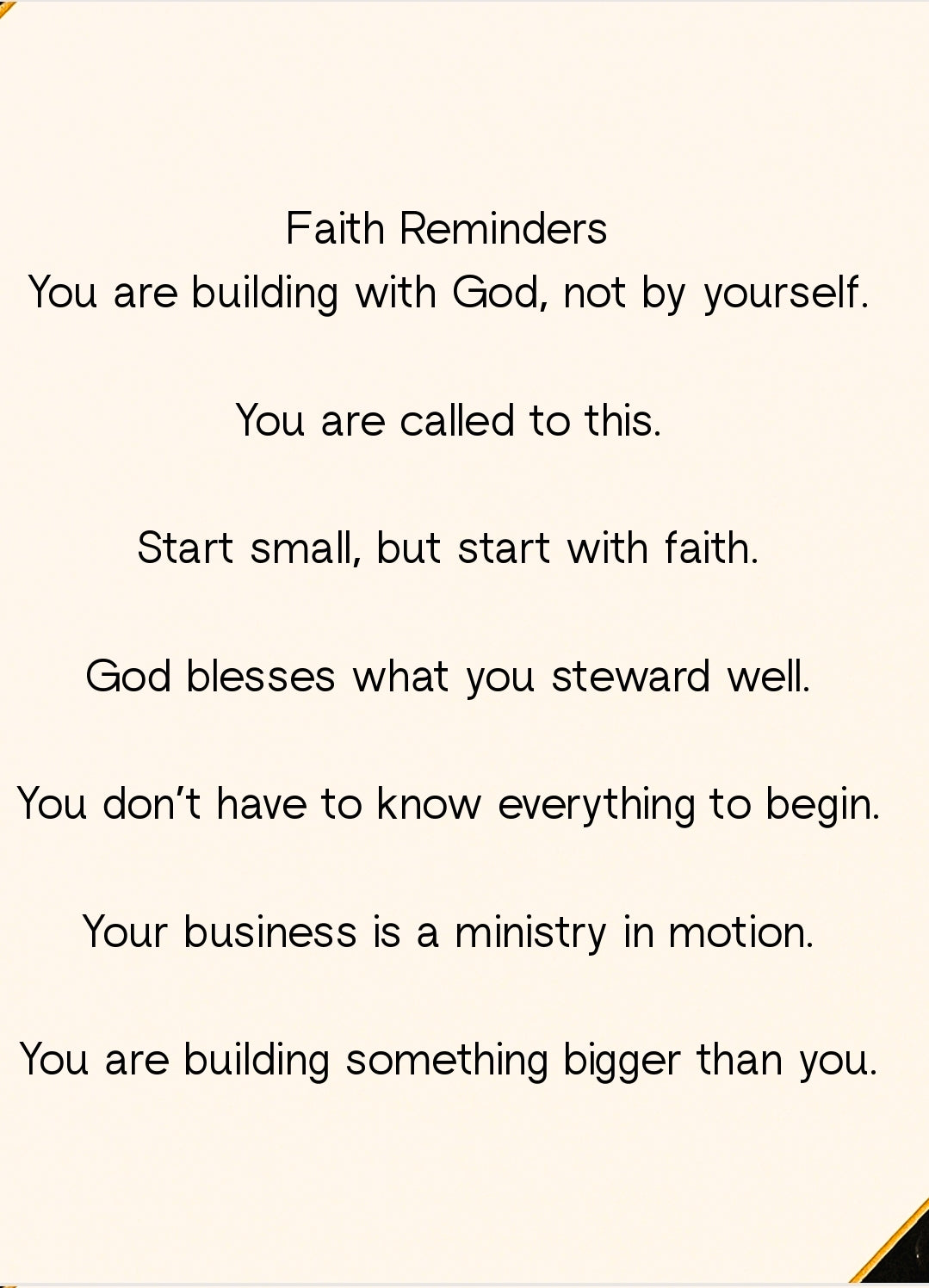 Built By Faith LLC Starter Kit