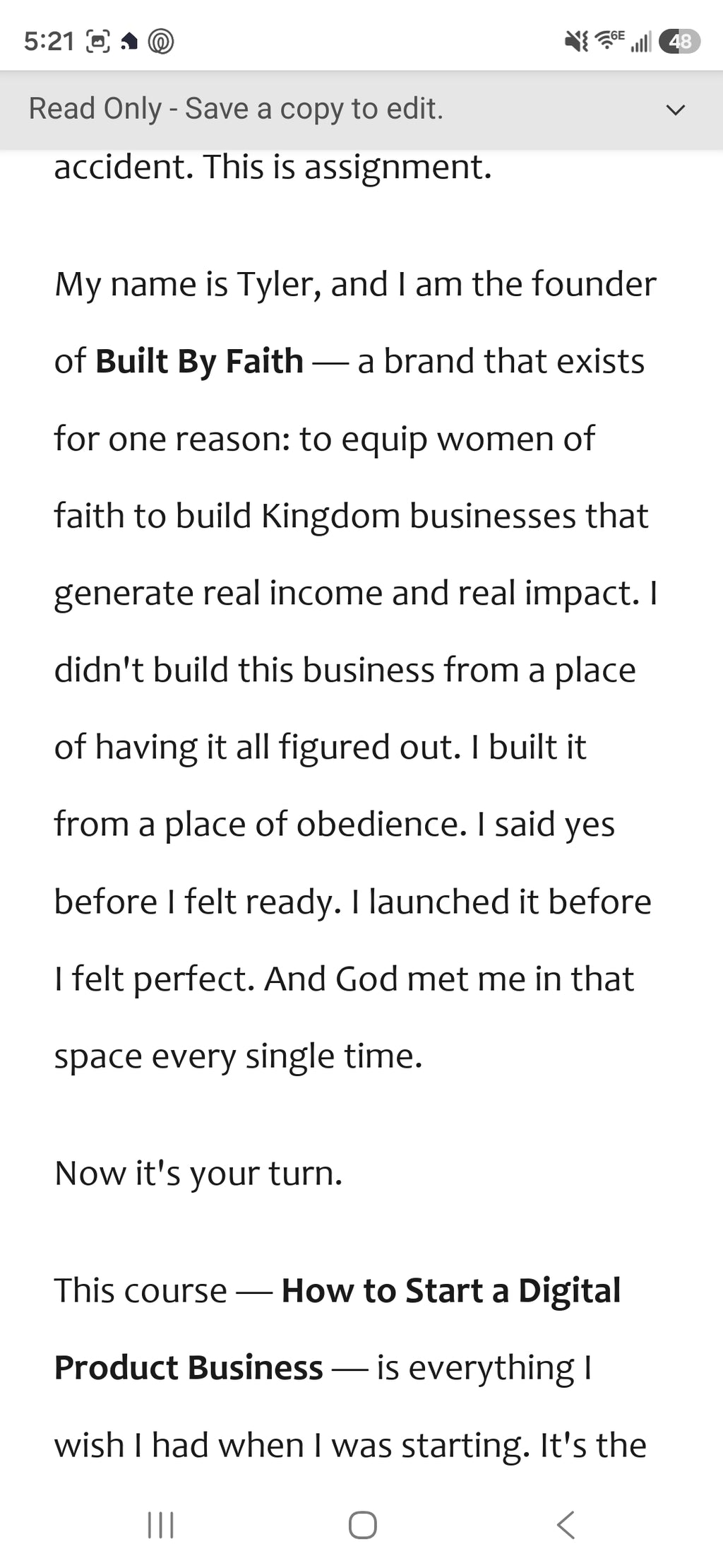How to Start a Digital Product Business – Built By Faith Mini Course