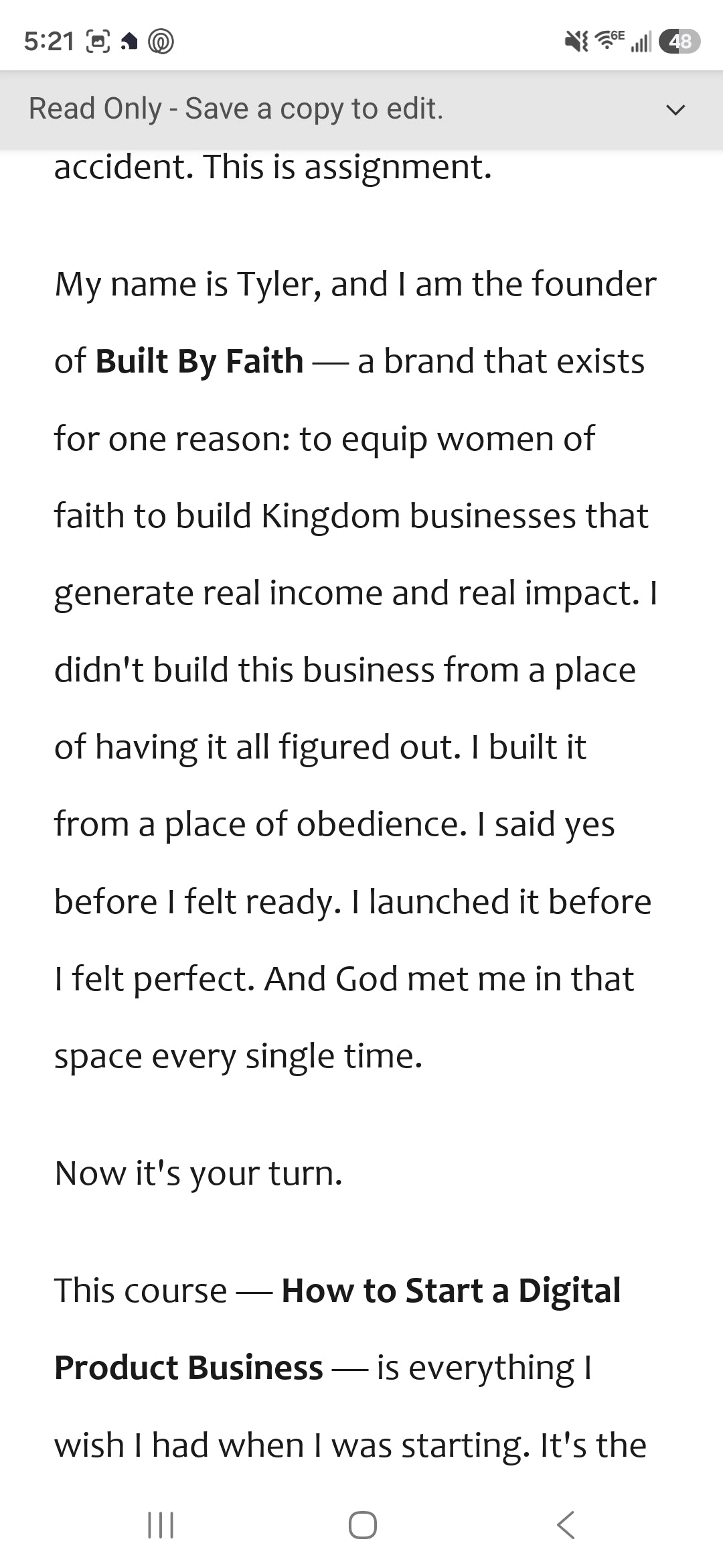 How to Start a Digital Product Business – Built By Faith Mini Course
